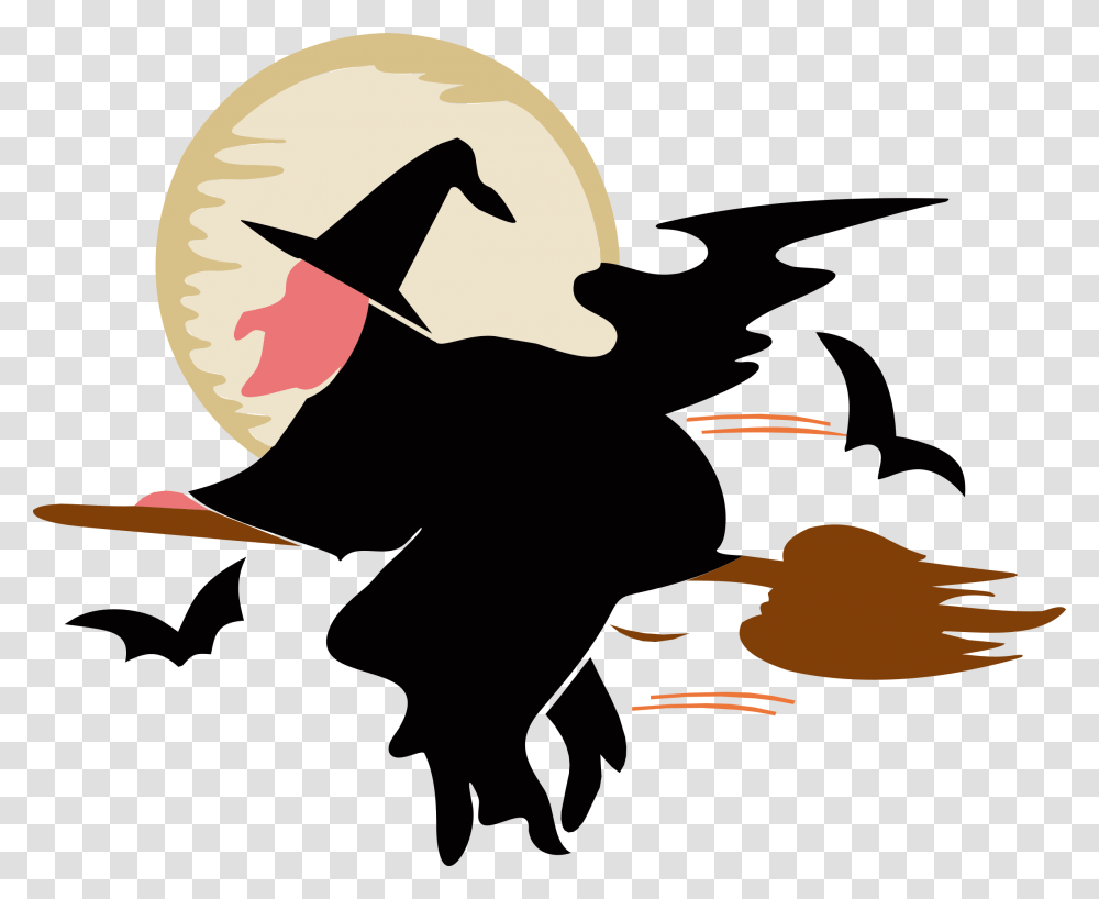 Witch Over Silvery Moon Icons, Person, Human Transparent Png