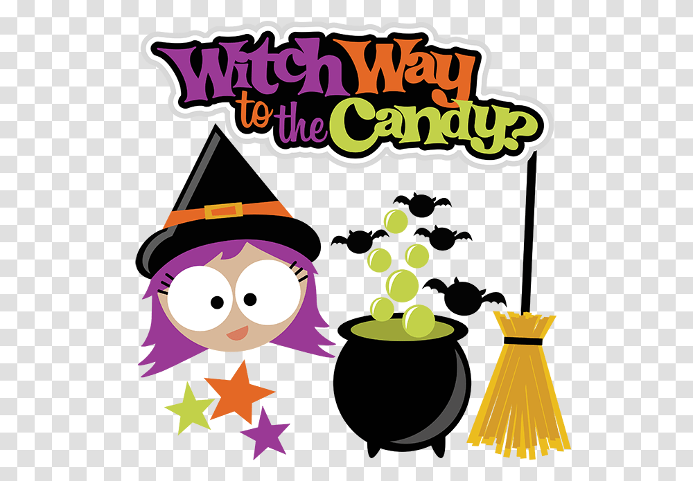 Witch Way To The Candy Cuttable Scrapbook, Poster, Advertisement, Flyer, Paper Transparent Png