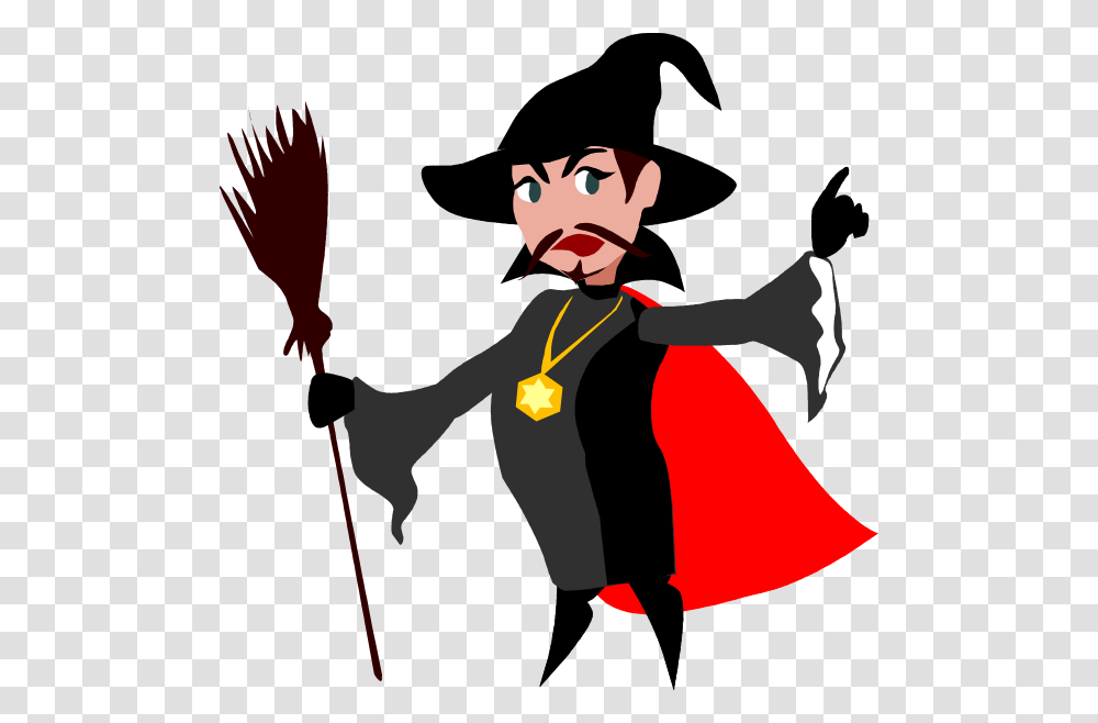Witch With Broomstick Clip Art, Person, Human, Performer, Magician Transparent Png