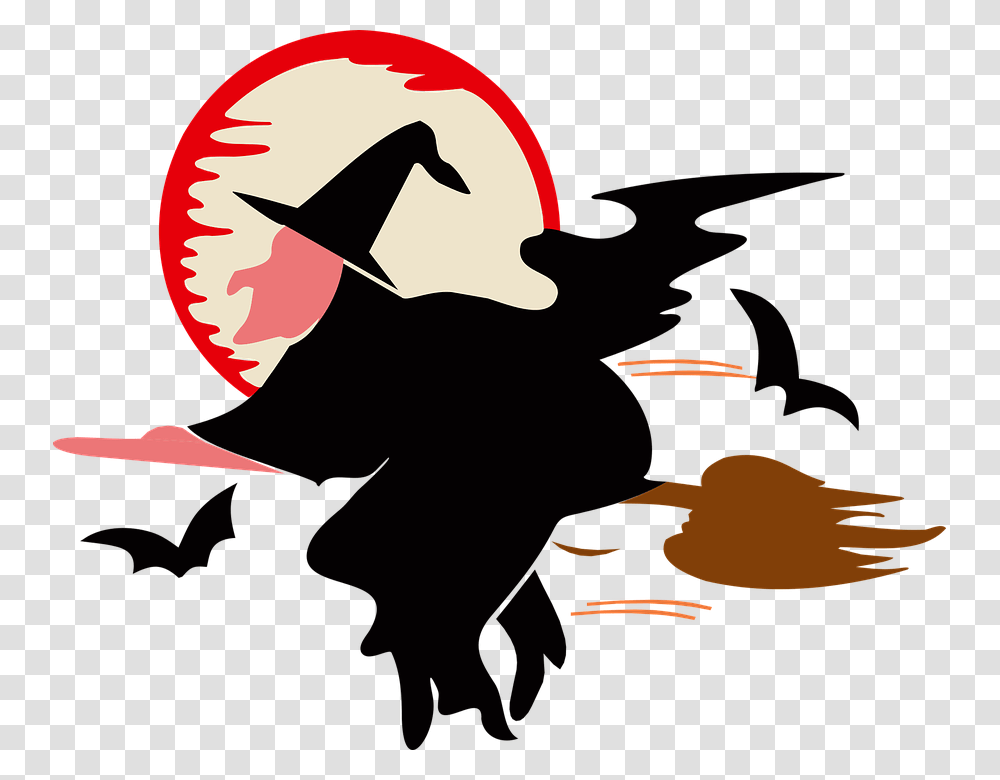 Witch With Moon Clipart, Apparel Transparent Png