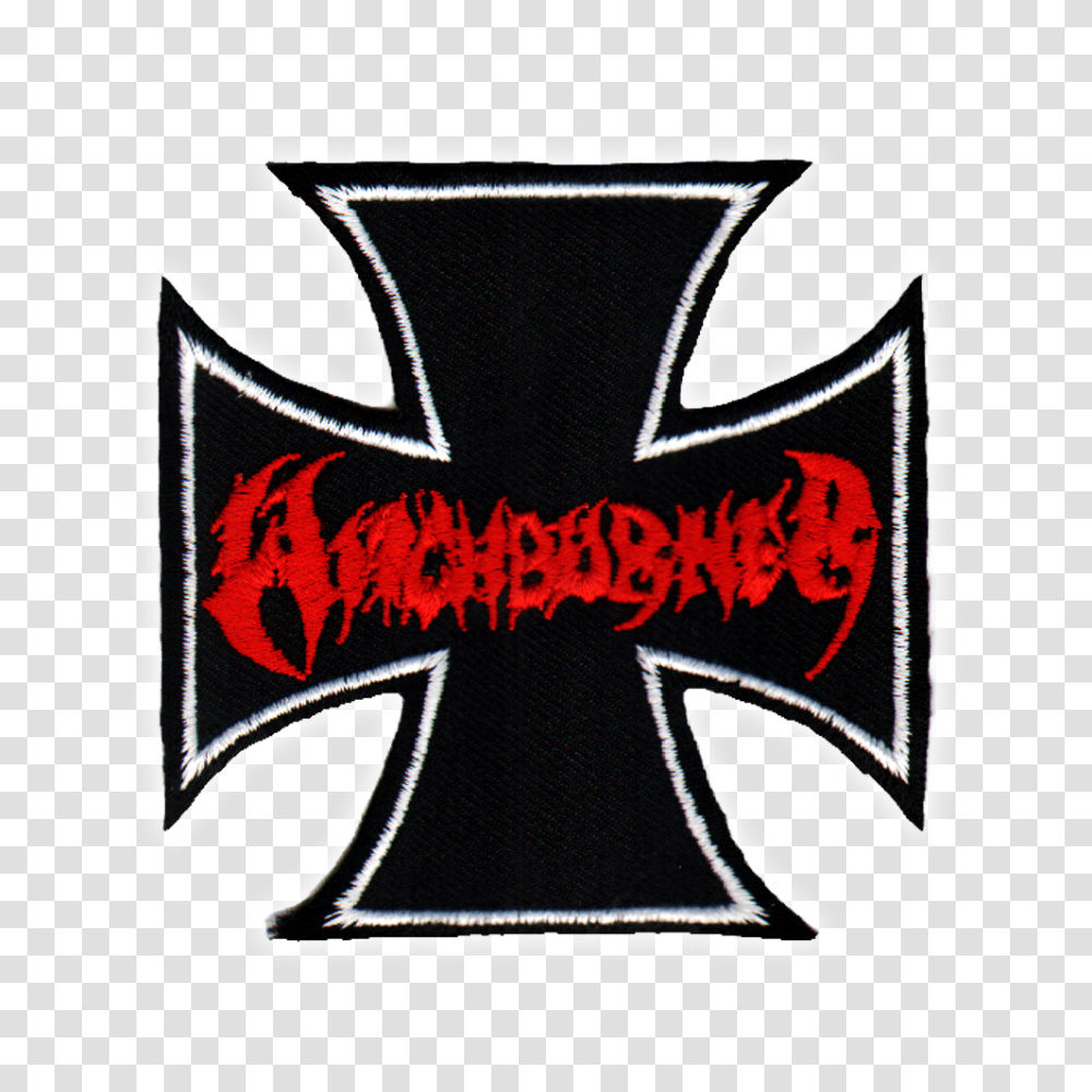 Witchburner Official Patch Bandlogo Iron Cross Sew On Teutonic, Emblem, Trademark Transparent Png