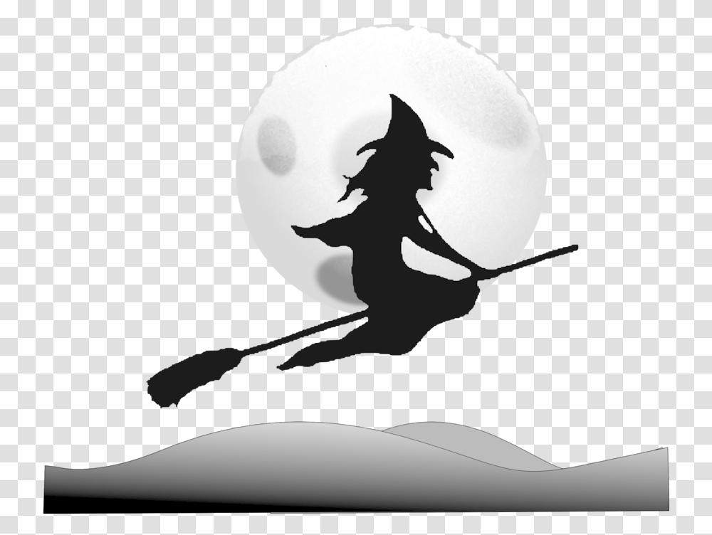 Witchcraft Broom Wicked Witch Of The West Moon Drawing Halloween Witch On A Broom Transparent Png