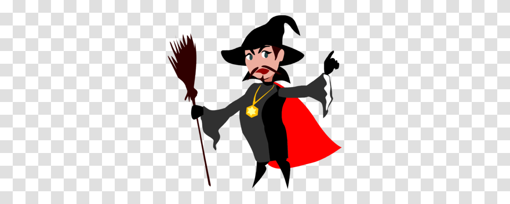 Witchcraft Silhouette Witchs Broom Drawing, Performer, Person, Human, Magician Transparent Png