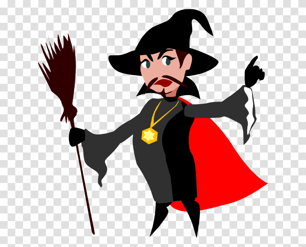 Witchcraft Witchs Broom Cauldron Drawing, Performer, Person, Human, Magician Transparent Png