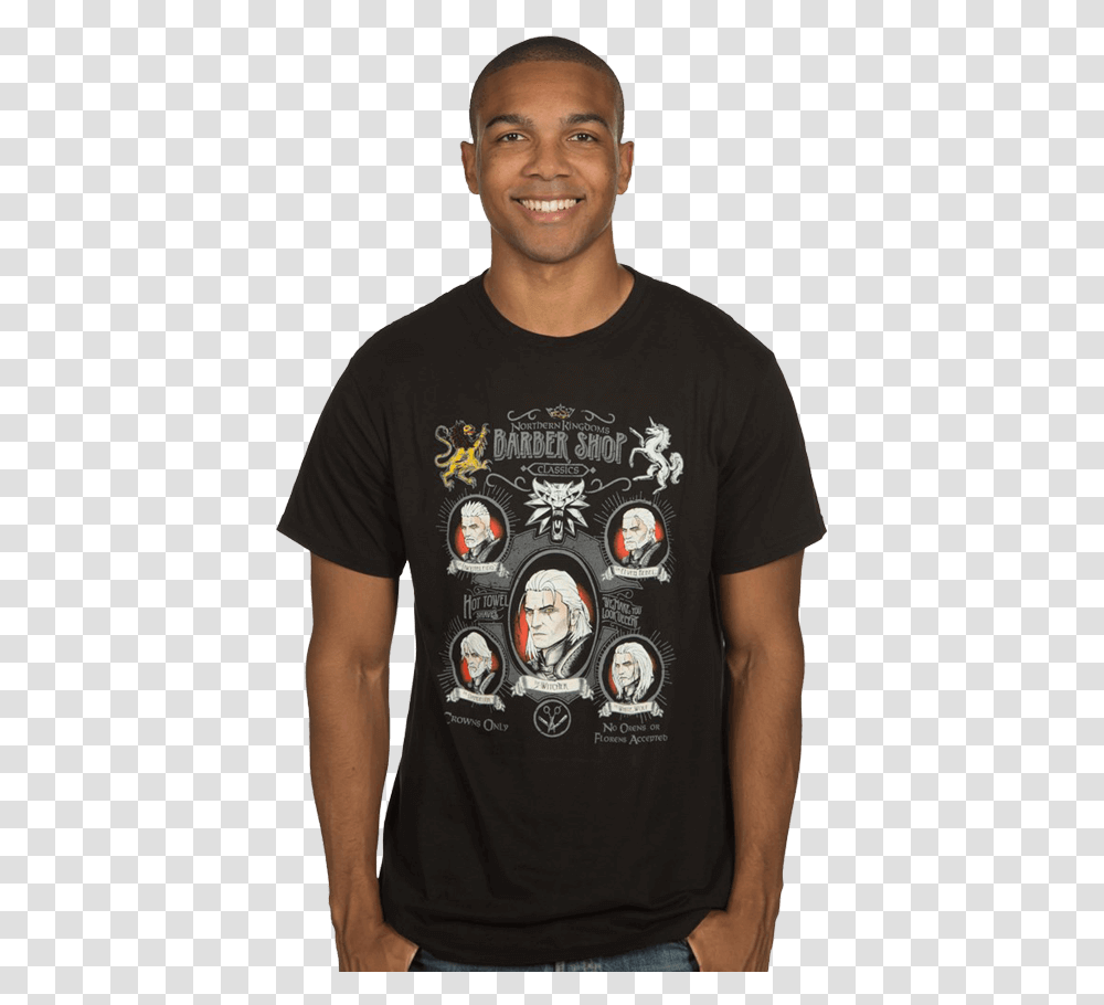 Witcher 3 Shave And A Haircut T Shirt Witcher T Shirt, Apparel, Person Transparent Png