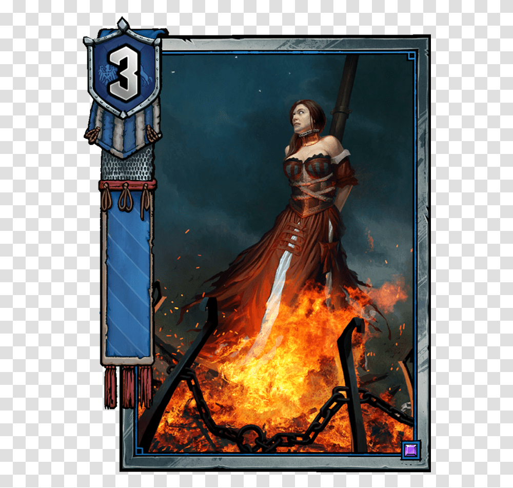 Witcher Sabrina Glevissig Card, Person, Fire, Nature Transparent Png
