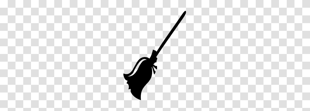 Witches Broom Sticker, Silhouette, Shovel, Tool, Cleaning Transparent Png