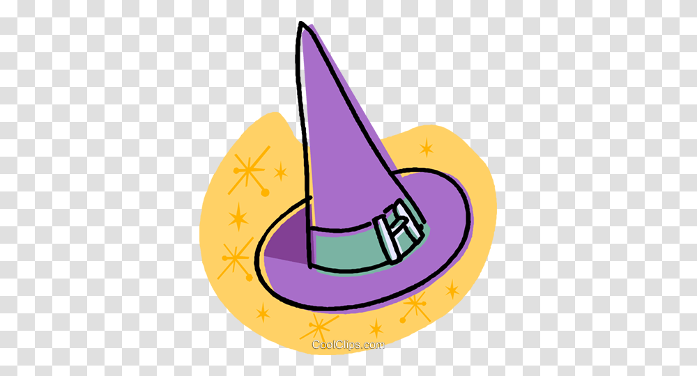 Witches Hat Royalty Free Vector Clip Art Illustration, Apparel, Party Hat, Sombrero Transparent Png