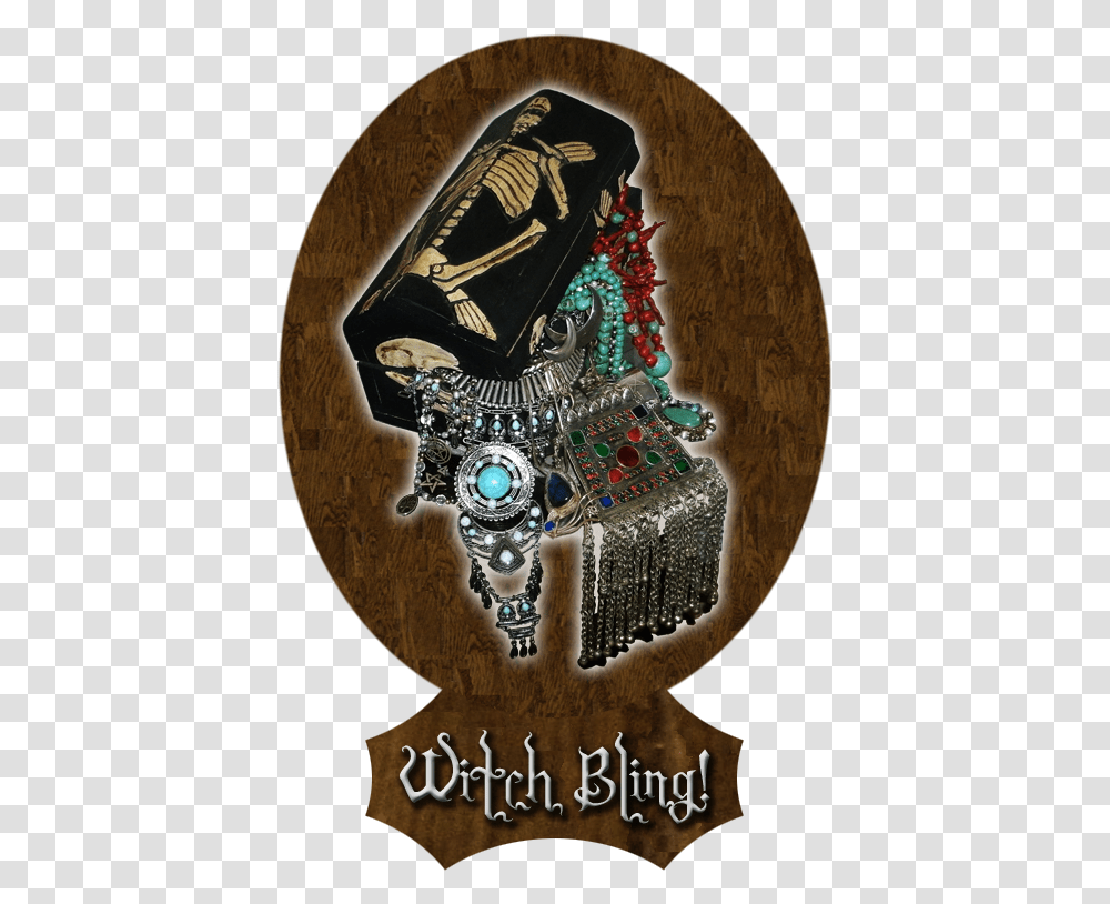 Witchy Jewelry Spilling Out From A Treasure Chest Carved Illustration, Accessories, Accessory, Brooch, Gemstone Transparent Png