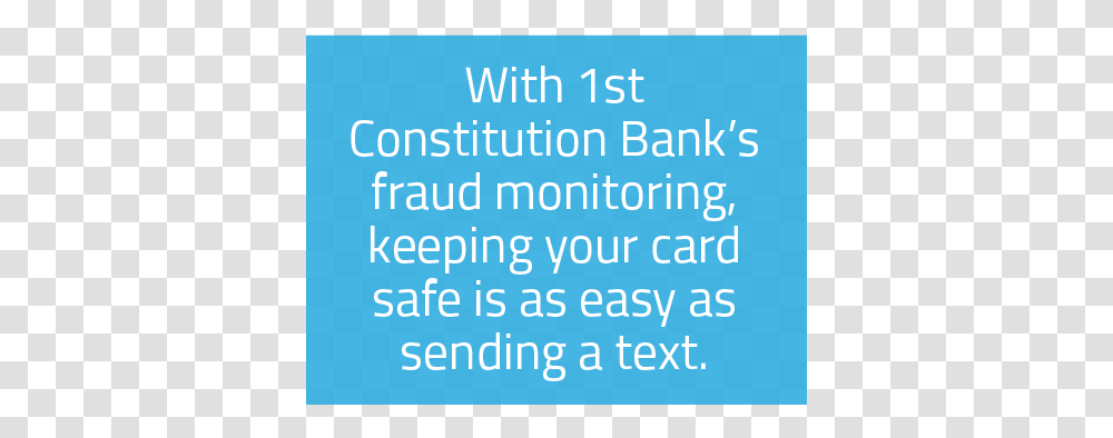 With 1st Constitution Bank S Fraud Monitoring Keeping Electric Blue, Flyer, Poster, Paper Transparent Png