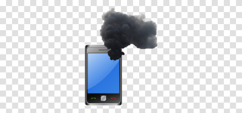 With All Those Flaming Cell Phones A Primer Mobile Phone In Smoke, Pollution, Electronics, Building, Nature Transparent Png
