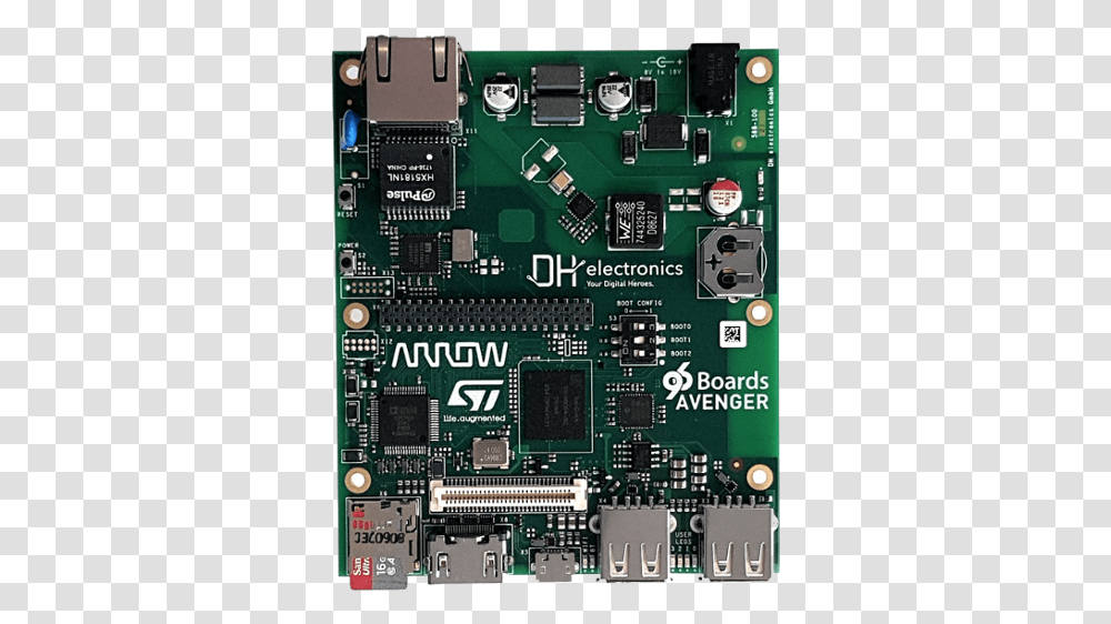 With Arrow Electronics Shiratech Avenger96 96boards, Electronic Chip, Hardware, Scoreboard, Computer Transparent Png