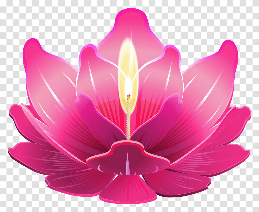With Candle Clip Art Lotus Flower Diwali, Petal, Plant, Blossom, Fire Transparent Png