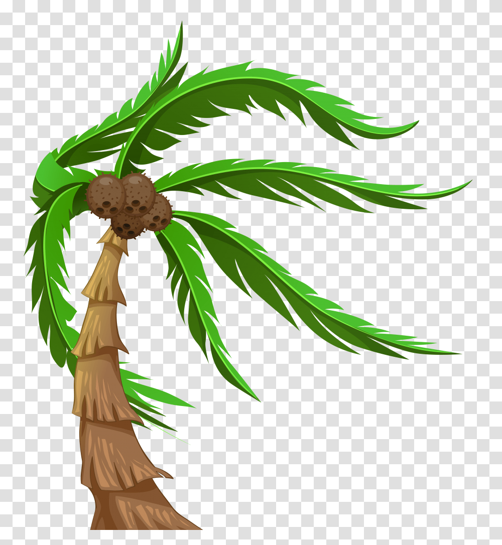 With Coconuts Clip Art Image Coconut Tree Background Coconut Tree Clip Art, Plant, Painting, Broom, Palm Tree Transparent Png