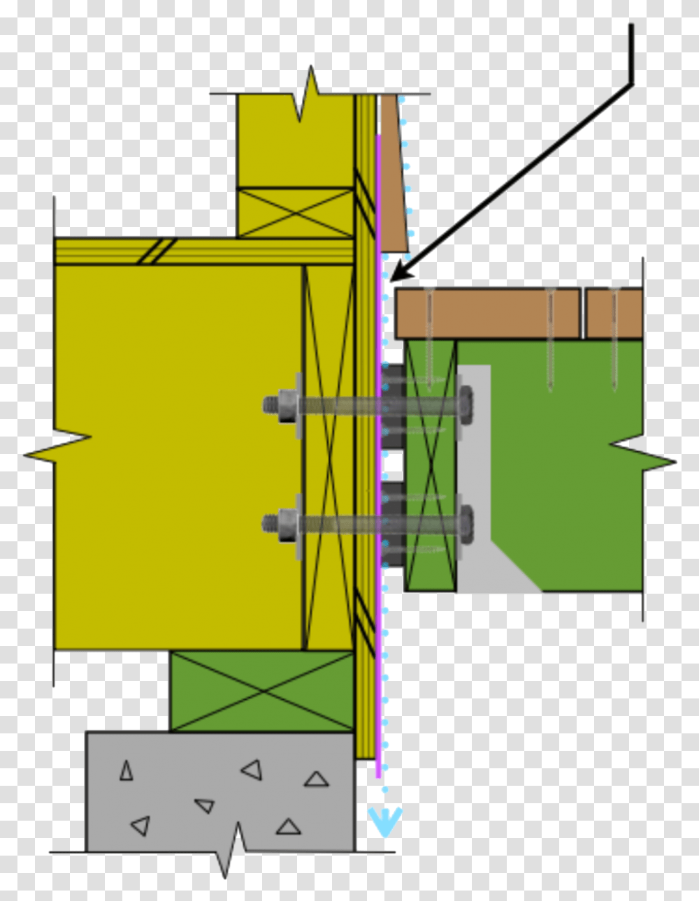 With Deck2wall Spacers, Utility Pole, Plot, Plan, Diagram Transparent Png