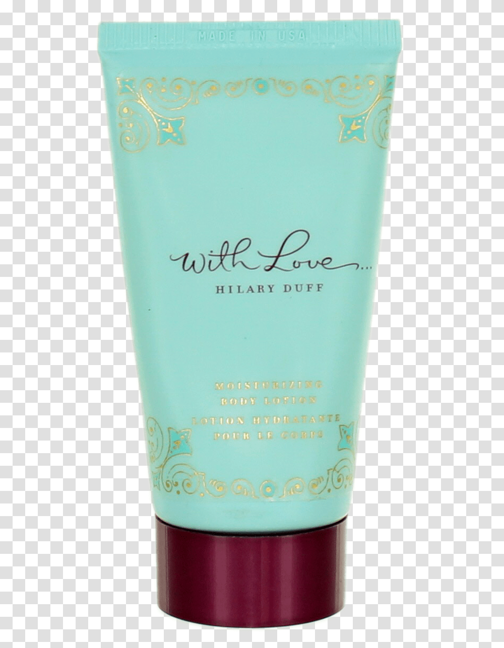 With Love By Hilary Duff For Women Body Lotion Hilary Duff, Bottle, Cosmetics, Beer, Alcohol Transparent Png