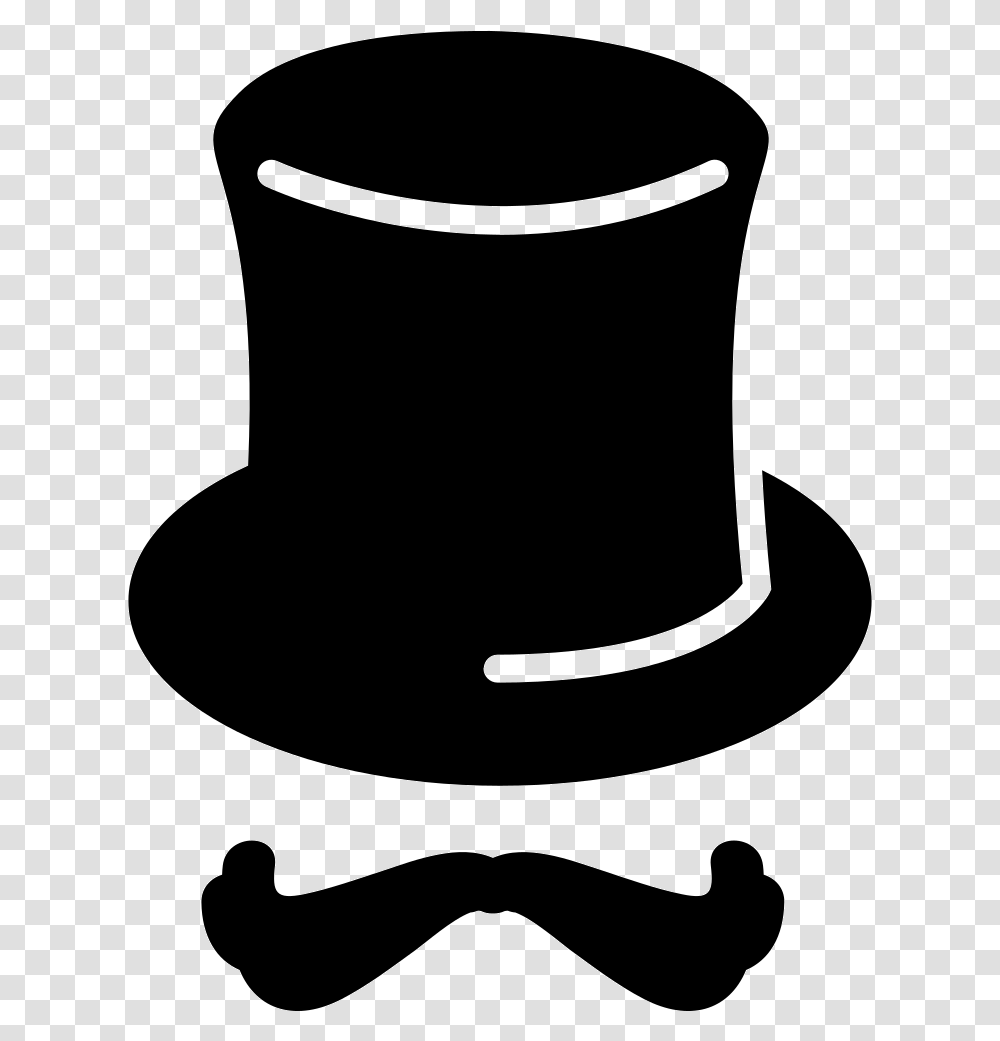 With Moustache Svg Top Hat Icon, Apparel, Person, Human Transparent Png