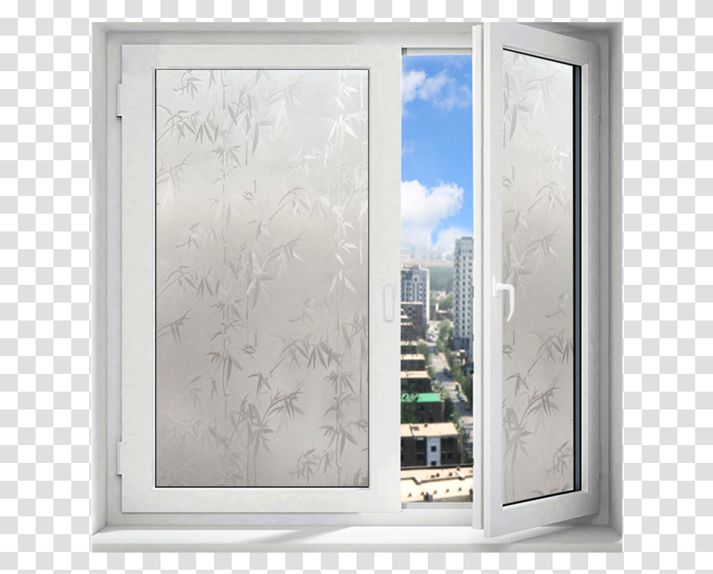 With Rubber Frosted Glass Film Bamboo Leaf Stickers, Door, Sliding Door, Furniture, Window Transparent Png