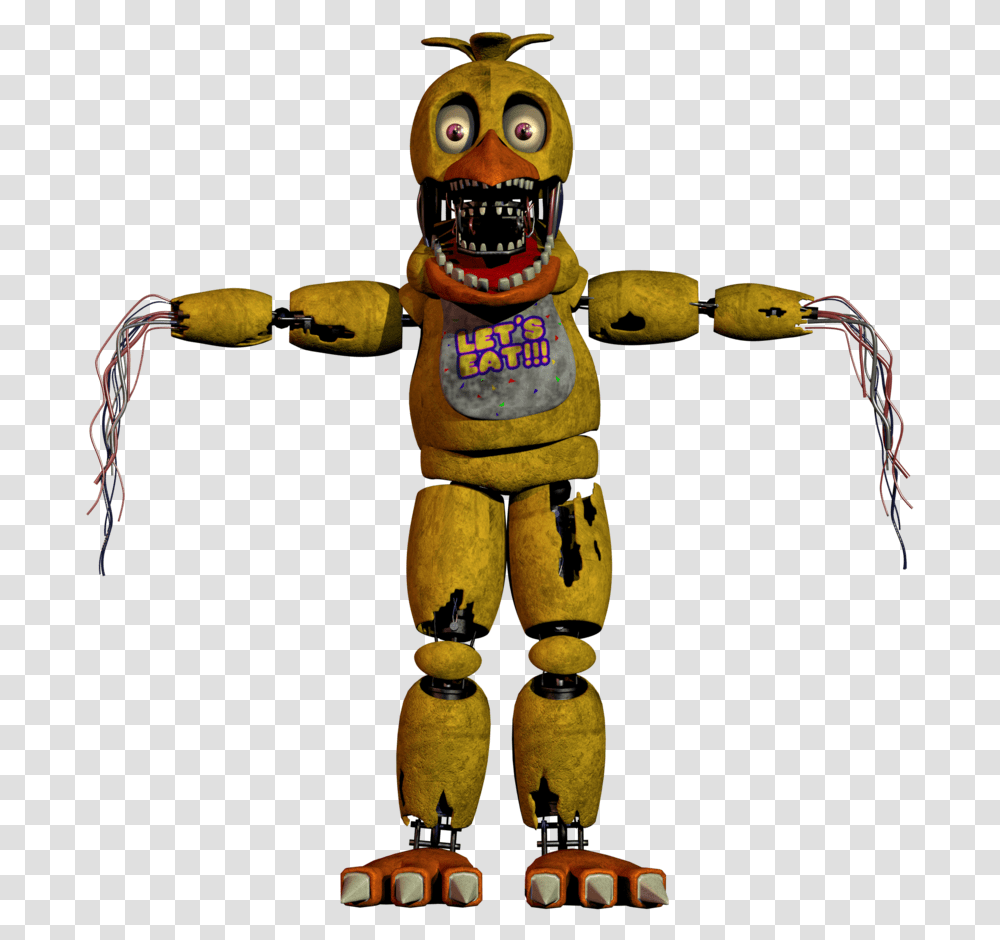 Withered Chica Five Nights At Freddy's 1 Chica, Toy, Architecture, Building, Pillar Transparent Png