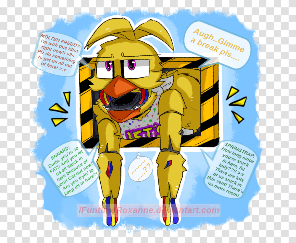 Withered Chica Stuck In Vent, Poster, Advertisement, Flyer, Paper Transparent Png