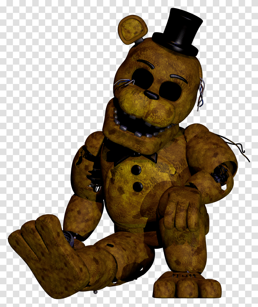 Withered Golden Freddy Render, Figurine, Plant, Teddy Bear, Toy Transparent Png