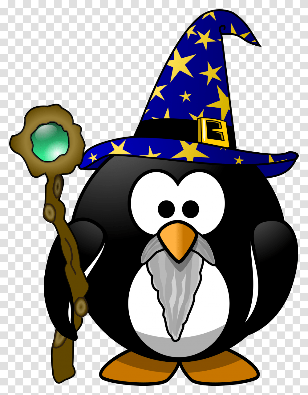 Wizard Clipart Magic, Penguin, Bird, Animal Transparent Png