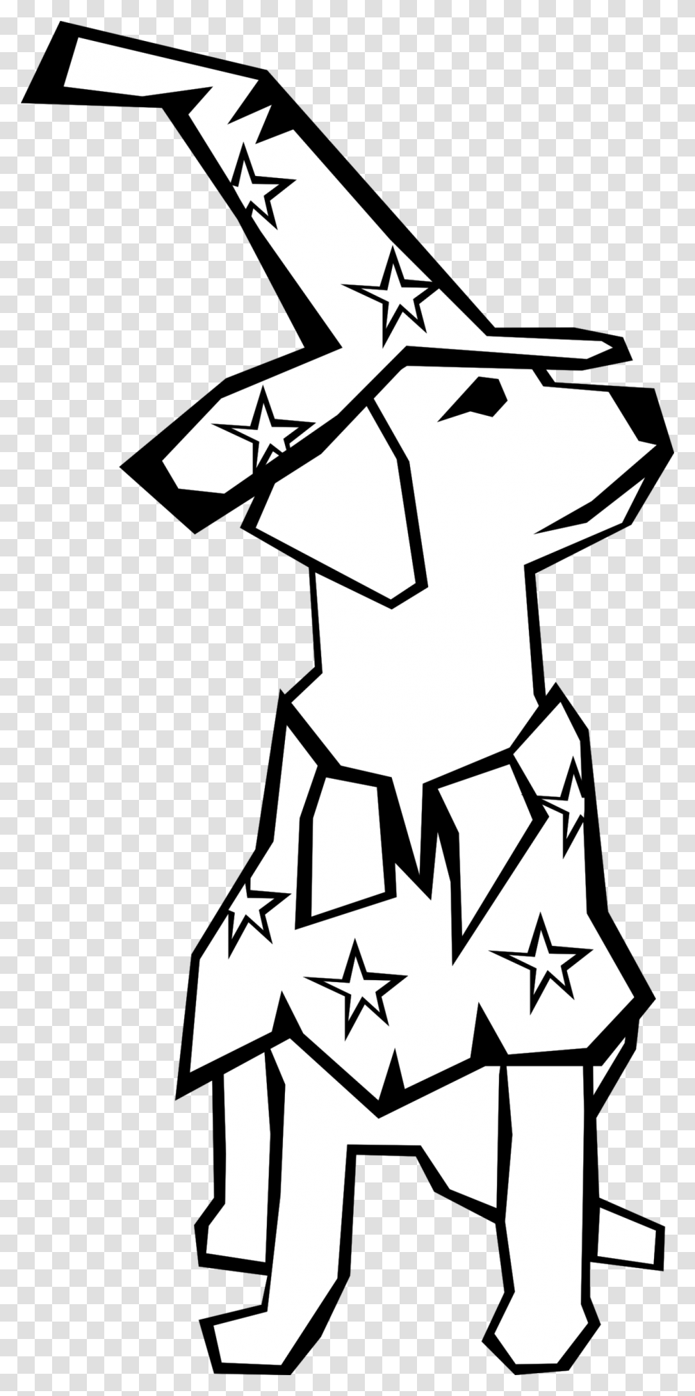 Wizard Dog Cliparts, Stencil, Star Symbol, Recycling Symbol Transparent Png