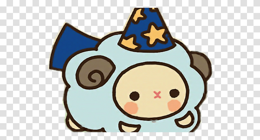 Wizard Hat Clipart Kawaii Cute Cartoon Sheep, Sweets, Food, Confectionery, Cookie Transparent Png