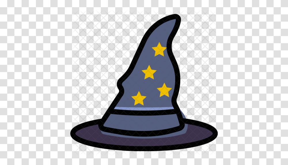 Wizard Hat Halloween Scary Icon Clip Art Movie Ticket, Symbol, Logo, Trademark, Flag Transparent Png