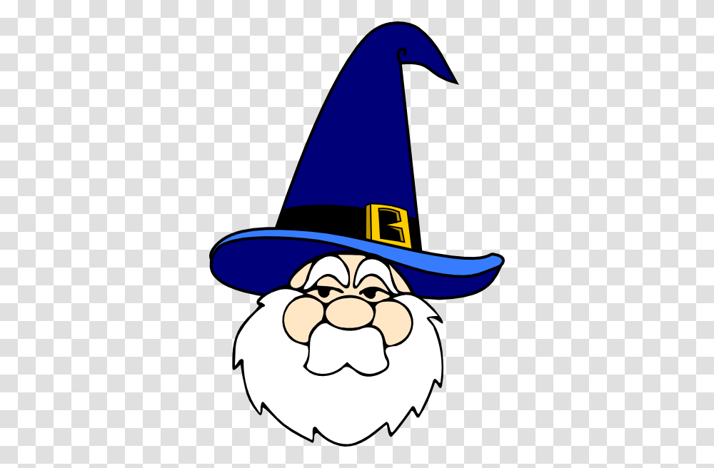 Wizard In Blue Hat Clip Art Free Vector, Apparel, Party Hat, Sombrero Transparent Png