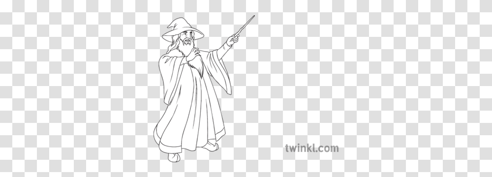 Wizard Maths Halloween Costume Magic Secondary Bw Rgb Fictional Character, Person, Human, Art, Drawing Transparent Png