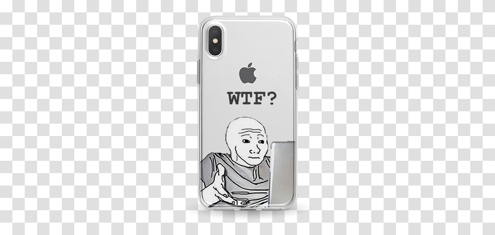 Wojak Pepe Wtf What The Fuck Dafuq Nani Iphone, Electronics, Mobile Phone, Cell Phone, Person Transparent Png
