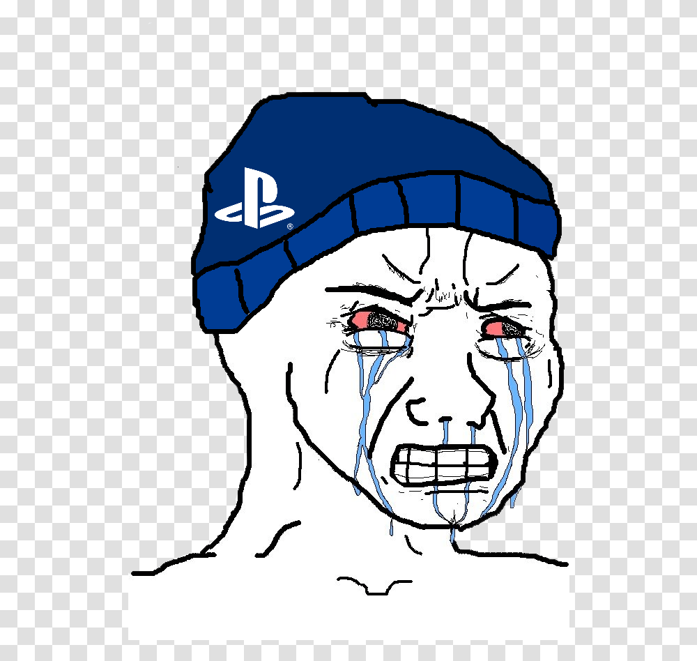 Wojak Sony Playstation, Face, Drawing Transparent Png