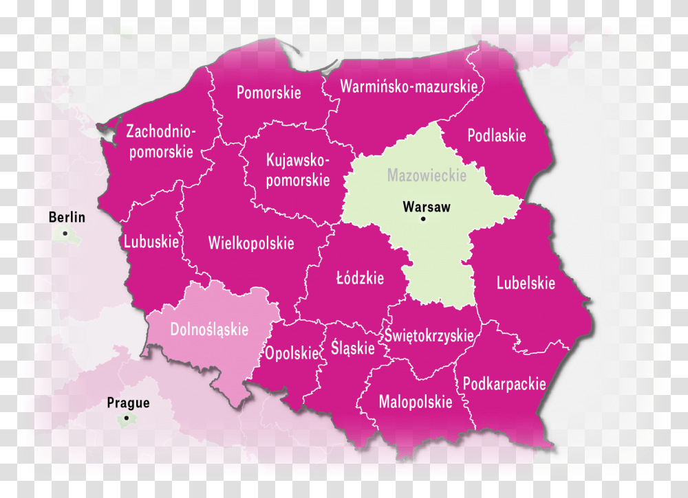 Wojewdztwa W Polsce, Map, Diagram, Atlas, Plot Transparent Png