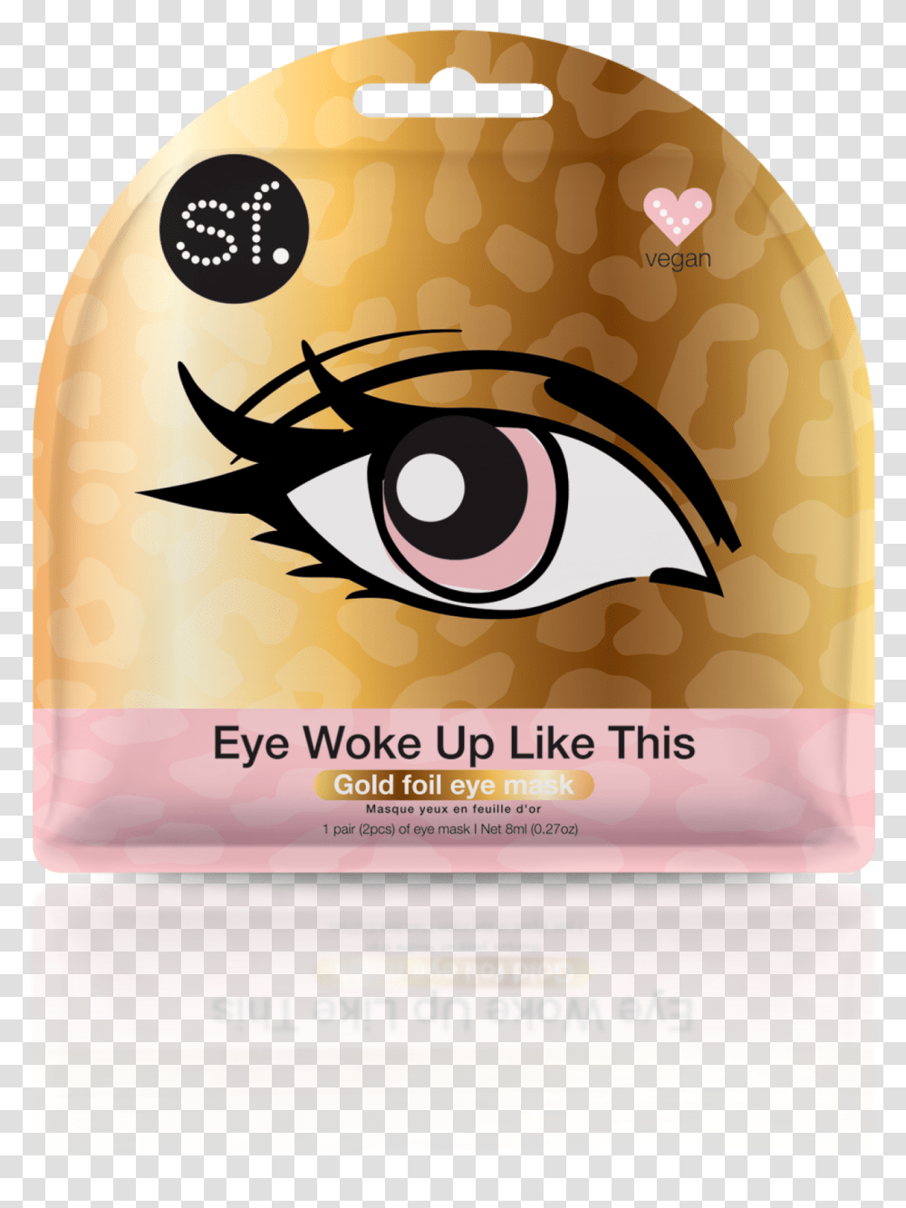 Woke Up Like This Gold Foil Eye Mask, Label, Plant, Food Transparent Png