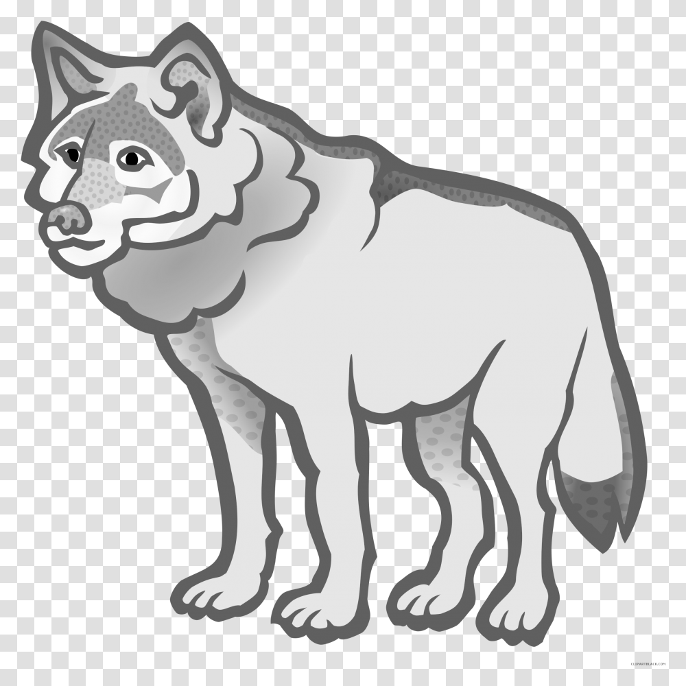 Wolf Animal Free Black White Clipart Images Clipartblack Wolf Clipart Black And White, Mammal, Red Wolf, Canine, Coyote Transparent Png