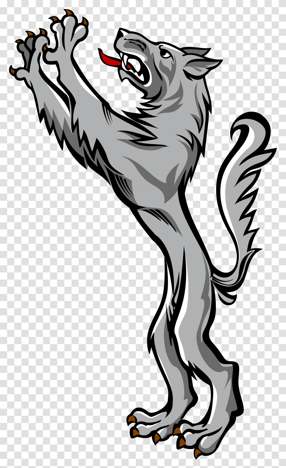 Wolf Clipart Cunning, Stencil, Animal, Silhouette Transparent Png