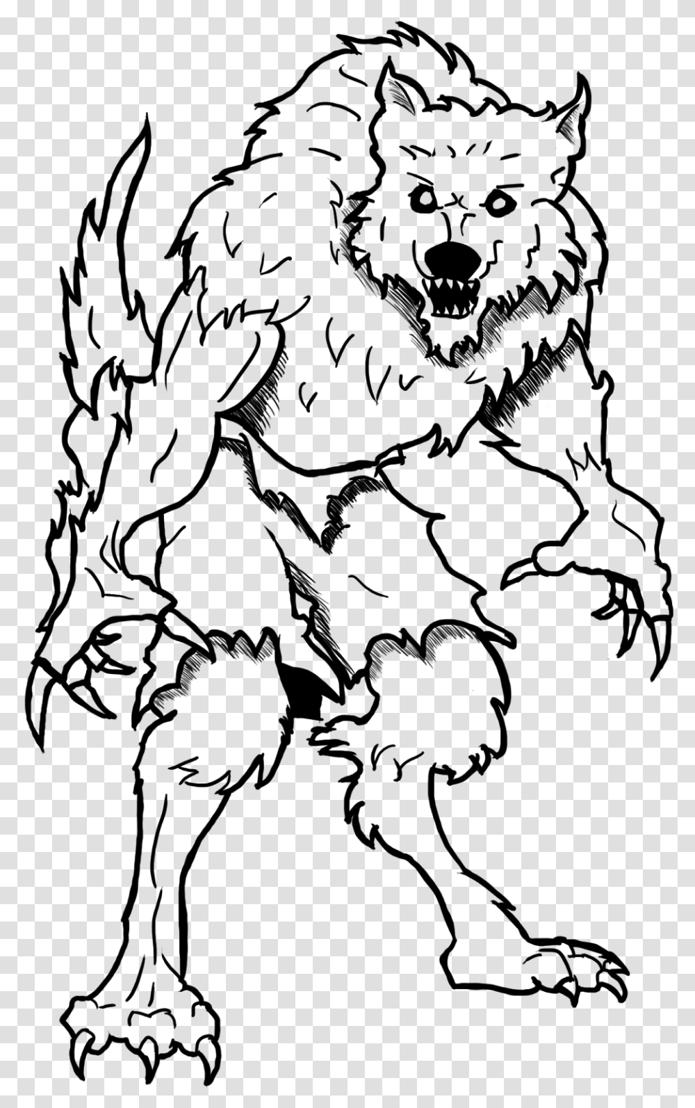 Wolf Coloring Pages Werewolf Werewolf Coloring Book, Gray, World Of Warcraft Transparent Png