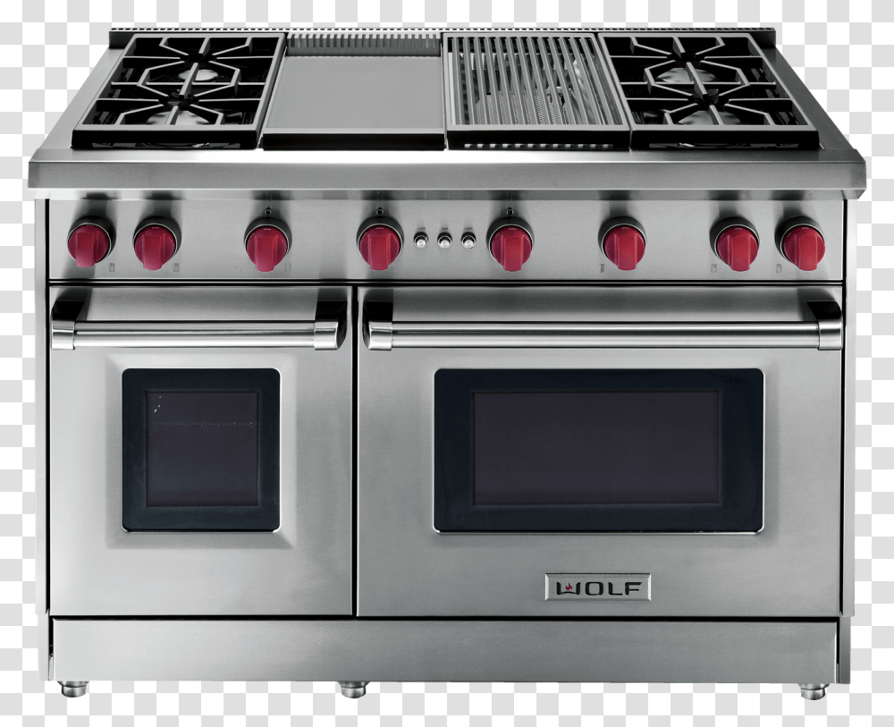 Wolf Double Griddle Range, Oven, Appliance, Stove, Gas Stove Transparent Png