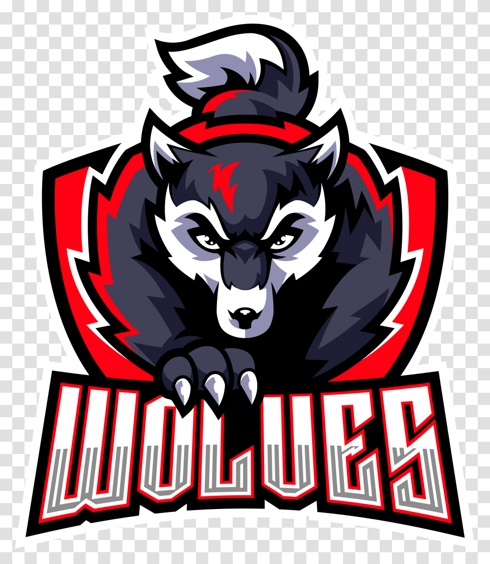 Wolf Esport Mascot Logo Design By Wolves Esport Logo, Symbol, Poster, Advertisement, Text Transparent Png