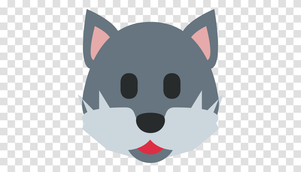 Wolf Face Emoji, Stencil, Mammal, Animal, Plant Transparent Png