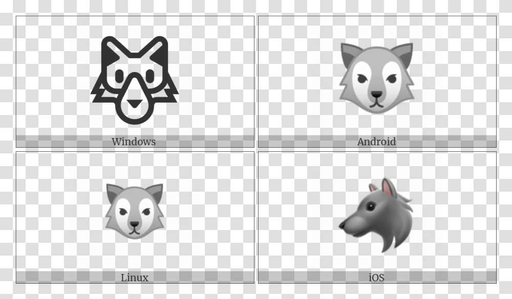 Wolf Face On Various Operating Systems Crocus Of Iron Symbol, Mammal, Animal, Giant Panda, Pig Transparent Png