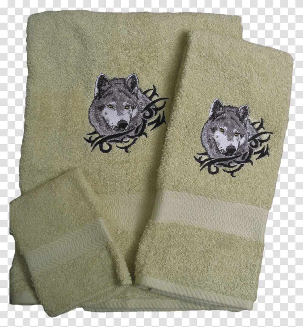 Wolf Head Bath Towel Set Wolf Tribal, Cat, Pet, Mammal, Animal Transparent Png