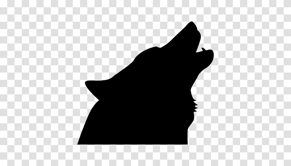 Wolf Head Howling Silhouette, Gray, World Of Warcraft Transparent Png