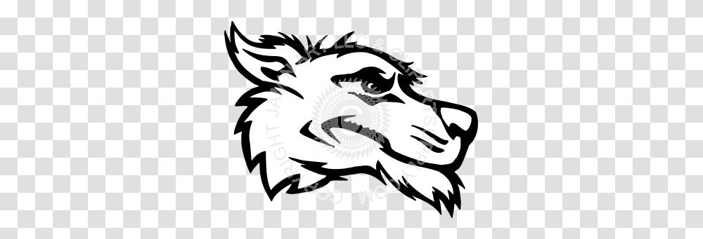 Wolf Head Right, Stencil, Eagle, Bird, Animal Transparent Png