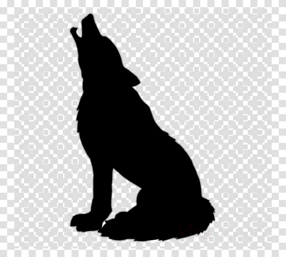 Wolf Head Silhouette, Person, Human, Kneeling, Stencil Transparent Png