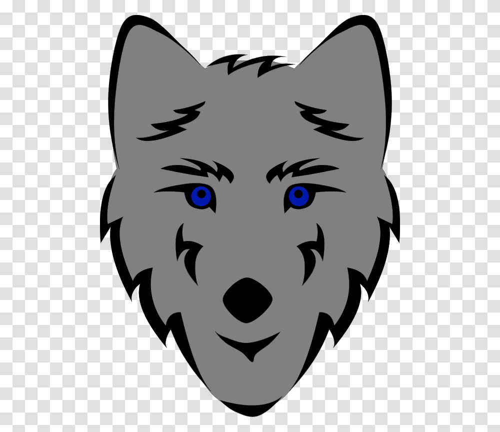 Wolf Head Stylized, Stencil, Face Transparent Png