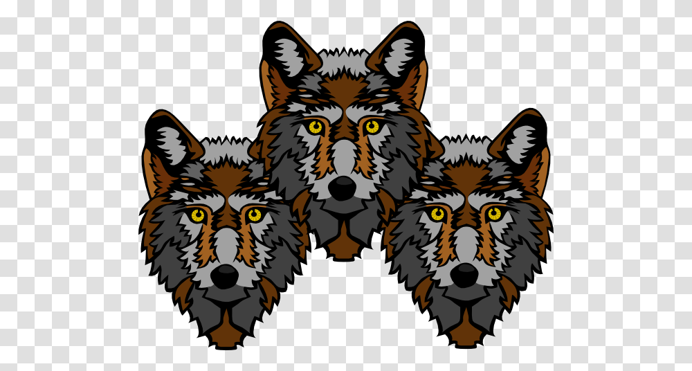 Wolf Heads Clip Art, Tiger, Wildlife, Mammal, Animal Transparent Png