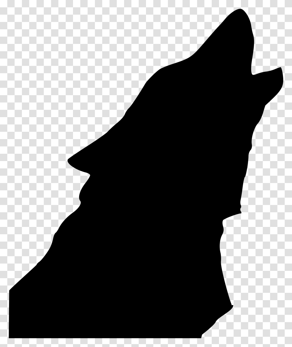 Wolf Howling Black Silhouette, Gray, World Of Warcraft Transparent Png