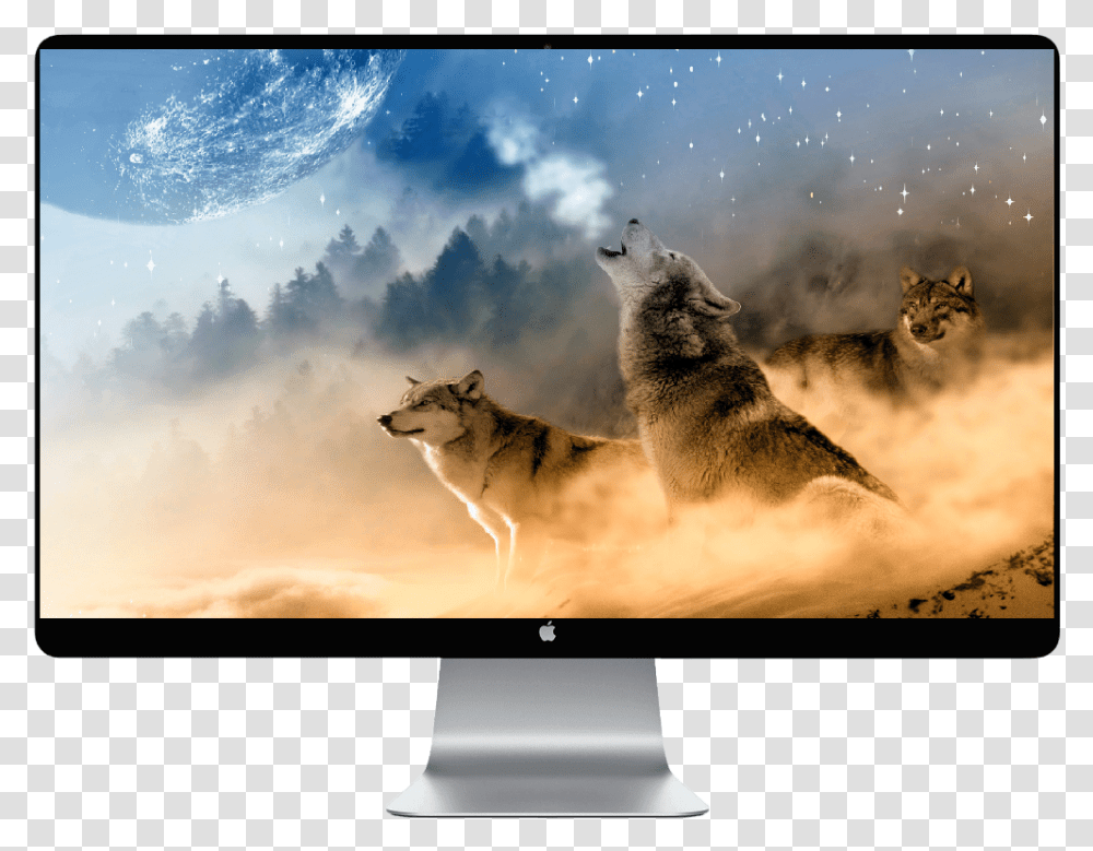 Wolf Howling Clipart Wolf Howl Galaxy, Monitor, Screen, Electronics, Display Transparent Png